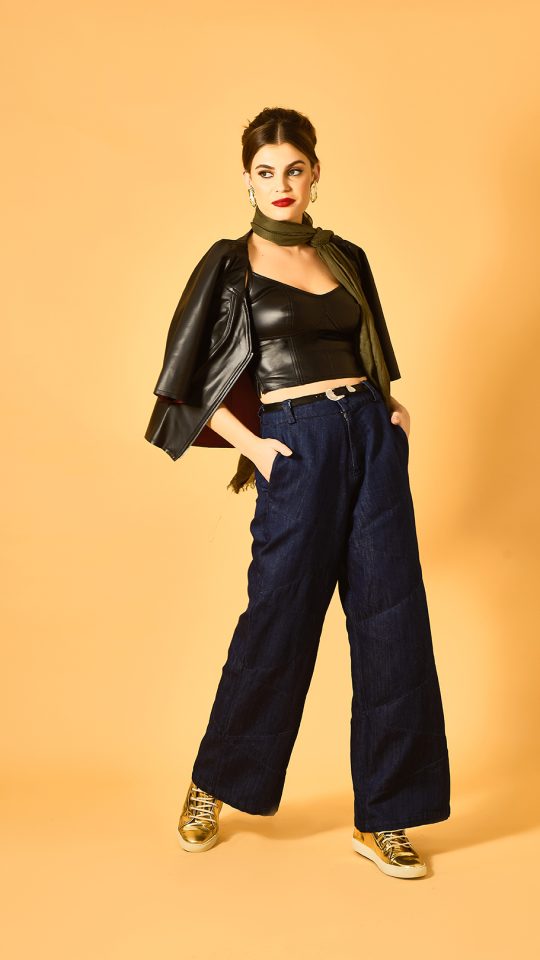 Top Monica de Couro