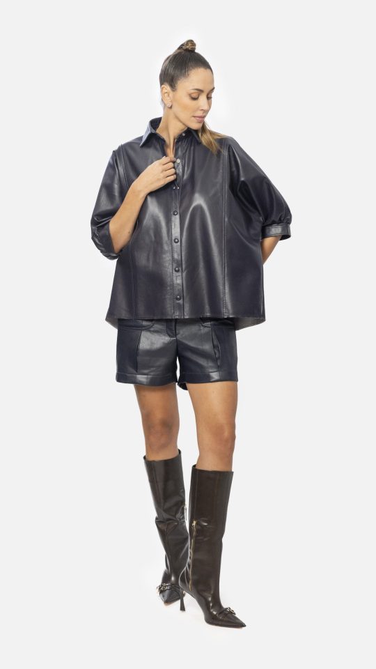 Shorts de Couro