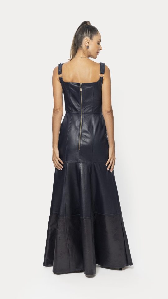 Vestido New Monica Longo de Couro