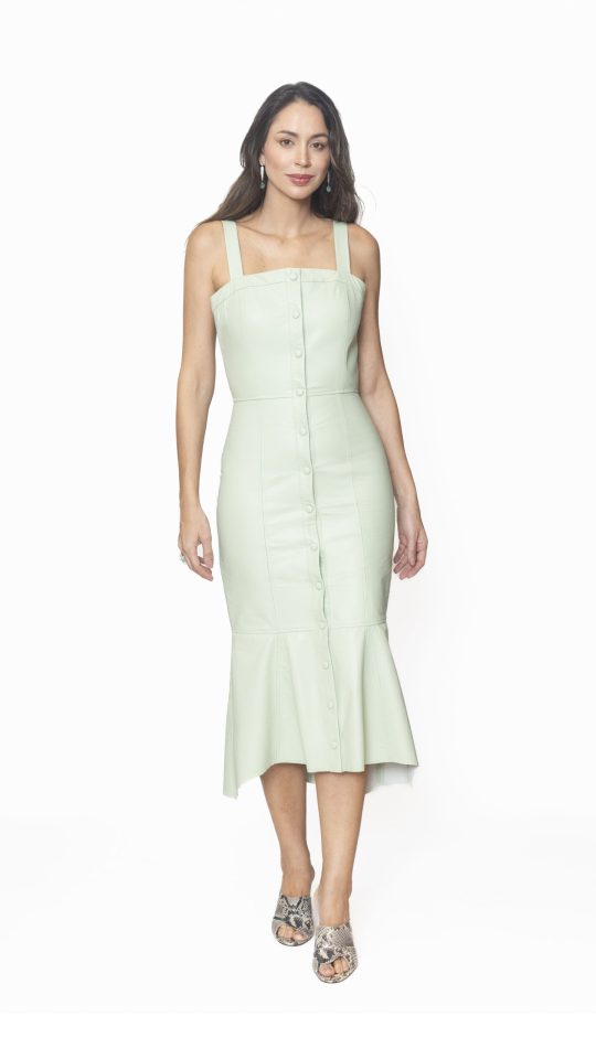 Vestido Midi de Couro