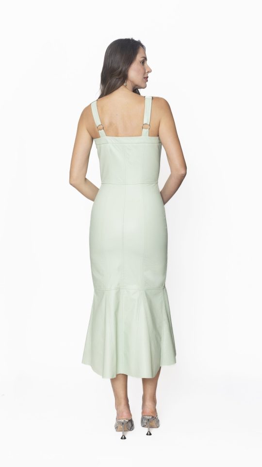 Vestido Midi de Couro
