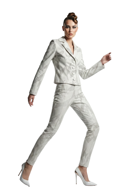 Blazer de Couro Perfurado