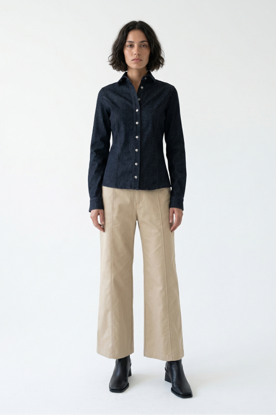 Camisa Alfaiataria Jeans