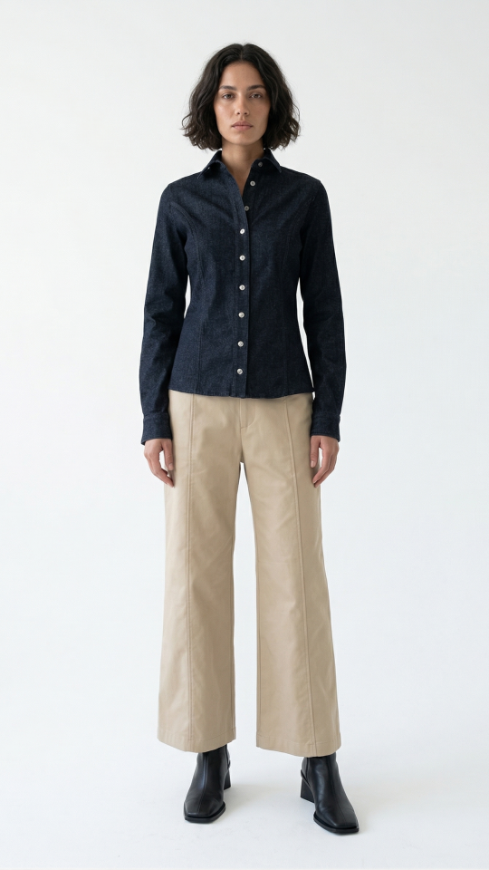 Camisa Alfaiataria Jeans