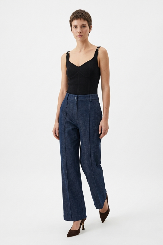 Calça Pantalona Jeans