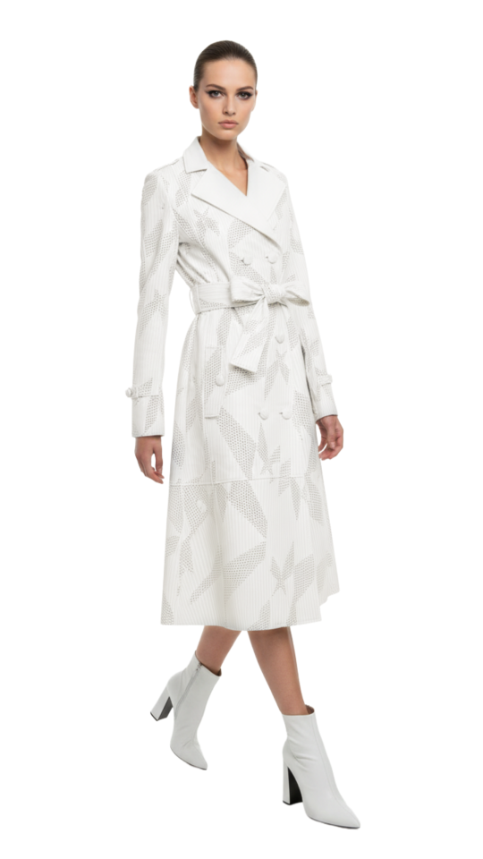 Trench Coat de Couro Perfurado - Hal Trager by Maison Revolta