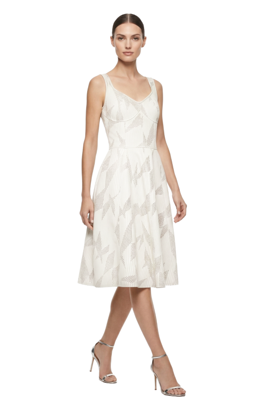 Vestido New Monica de Couro Perfurado
