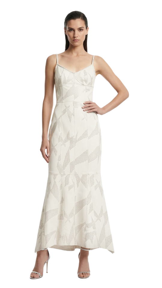 Vestido Monica Longo de Couro Perfurado - Hal Trager by Maison Revolta