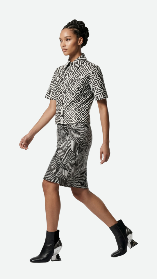 Saia Lápis de Couro Estampado - Hal Trager by Maison Revolta